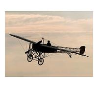 Herzog Restored Bleriot XI Aircraft Silhouette Photo Large Wall Art Poster Print Thick Paper 18X24 Inch