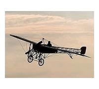 Herzog Restored Bleriot XI Aircraft Silhouette Photo Unframed Wall Art Print Poster Home Decor Premium