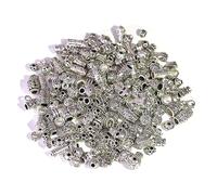 HERZWILD 100g Tibetan Spacer Beads Silver Alloy Metal Beads for DIY Bracelets Necklace Jewelry Mix Style