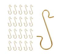 HERZWILD 120pcs Bauble Hooks, Christmas Tree Hooks, Ornament Hooks, Bauble Hangers - S Shape (Gold/C)