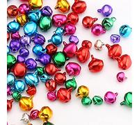HERZWILD 500pcs Coloured Jingle Craft Bells Ornament,Metal Tiny Bells Gold Silver Red for Jewellery Crafts Gift Wrapping Christmas Party Decoration.