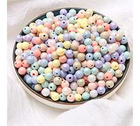 HERZWILD Colourful Acrylic Beads - 1000 Pieces, 6 mm Art Beads for Jewellery Making DIY Necklaces & Bracelets