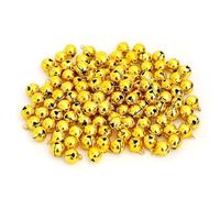 HERZWILD Gold Jingle Bells of 120pcs Musical Jingle Sleigh Bells for Jewellery Crafts Gift Wrapping Christmas Party Decoration (Gold)