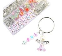 HERZWILD Guardian Angel Set - Make Your Own Angel Charm Bead Pendant for DIY Wedding Jewellery Crafts (Colourful)