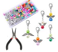 HERZWILD Guardian Angel Set - Make Your Own Angel Charm Pearl Pendant for DIY Wedding Jewellery Necklace Crafts