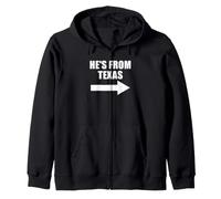He's From Texas Arrow Right Couples He's From Texas Zip Hoodie