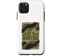 He's Hunting Camo Pattern Vintage Proud Hunter Wife Mom Case for iPhone 11 Pro Max