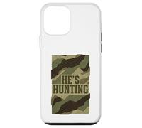 He's Hunting Camo Pattern Vintage Proud Hunter Wife Mom Case for iPhone 12 mini