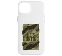 He's Hunting Camo Pattern Vintage Proud Hunter Wife Mom Case for iPhone 14 Plus