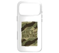 He's Hunting Camo Pattern Vintage Proud Hunter Wife Mom Case for iPhone 17 Pro Max