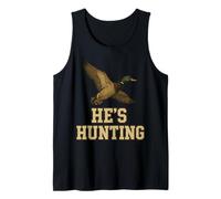 He's Hunting Camo Target Retro Hunting Hunter Wife Tank Top