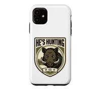 He's Hunting Wild Boar Hunters Wife Tracking Hog Womens Case for iPhone 11