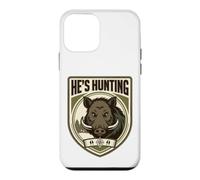 He's Hunting Wild Boar Hunters Wife Tracking Hog Womens Case for iPhone 12 mini