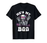 He's My Boo Matching Halloween Costume Couples She's My Boo T-Shirt