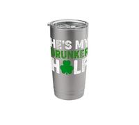 He's My Drunker Half Couples St Patricks Day Matching Stainless Steel Insulated Tumbler