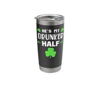 He's My Drunker Half Couples St Patricks Day Matching Stainless Steel Insulated Tumbler