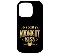 He's My Midnight Kiss Happy New Year Matching Couples Case for iPhone 14 Pro