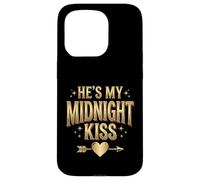 He's My Midnight Kiss Happy New Year Matching Couples Case for iPhone 15 Pro