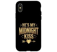 He's My Midnight Kiss Happy New Year Matching Couples Case for iPhone X/XS