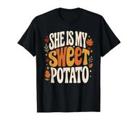 He's My Sweet Potato I Yam Matching Boyfriend Girlfriend Value Graphic T-Shirt, Men, Black, XL