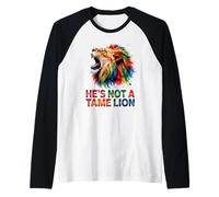 He's Not A Tame Lion Raglan Baseball Tee