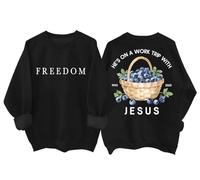 He's On A Work Trip With Jesus Sweatshirt Christian Religious Faith Jesus Freedom Shirt Unisex Black