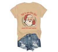 He's On The List and It's Not Mine Shirt He's On The List Santa Christmas Tshirt V Neck Tee