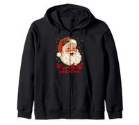 He's on The List not Mine Santa Funny Christmas Zip Hoodie
