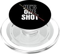 He's One Shot Funny FPS Gaming Sayings Video Games Lover PopSockets PopGrip for MagSafe