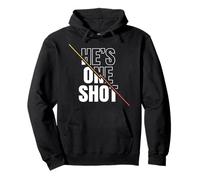 He's One Shot Funny FPS Gaming Sayings Video Games Lover Pullover Hoodie