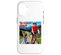 He's Slower Than He Looks Woman Cyclist Case for iPhone 16