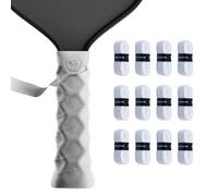 Hesacore Hesatac Overgrip Tape - 12 Pack - White - for Pickleball, Padel & Tennis - Sweat Absorbing, Soft, Anti-Slip, Stretchable Overgrip