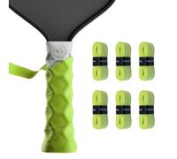 Hesacore Hesatac Overgrip Tape - 6 Pack - Neon Green - for Pickleball, Padel & Tennis - Sweat Absorbing, Soft, Anti-Slip, Stretchable Overgrip