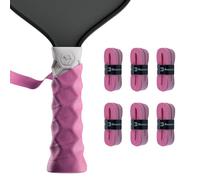 Hesacore Hesatac Overgrip Tape - 6 Pack - Pink - for Pickleball, Padel & Tennis - Sweat Absorbing, Soft, Anti-Slip, Stretchable Overgrip