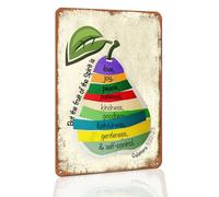 Hesanqian Fruit of The Spirit Metal Sign - Vintage Retro Tin Wall Art with Peace, Kindness & Biblical Quotes - Rustic Home Decor for Kitchen, Church or Sunday School" 8x12 inch