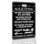 Hesanqian Funny No Soliciting Sign - Metal Do Not Ring Bell,8x12 Inch