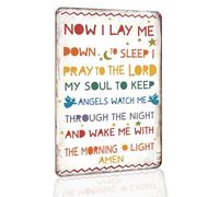 Hesanqian 'Now I Lay Me Down to Sleep' Prayer Decorative Metal Sign
