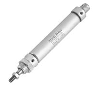 Heschen 16mm Bore Pneumatic Cylinder MAL 16-50 50mm Stroke Double Acting | aluminium alloy body, double acting mechanism, m5 thread port, 1.0mpa max pressure, mini round linear actuator