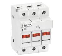 Heschen 32A AC690V Cylindrical Fuse Holder Base RT18-32(X) 10x38mm DIN Rail