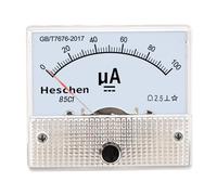 Heschen 85C1-100μA Rectangle Panel Mounted Current Meter Ammeter Tester DC 0-100 μA Class 2.5 White