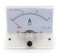 Heschen 85C1-15A Rectangle Panel Mounted Current Meter Ammeter Tester DC 0-15A Class 2.5 White