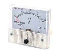 Heschen 85C1-2V Rectangle Panel Mounted Voltage Meter Voltmeter Tester DC 0-2V Class 2.5 White