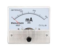 Heschen 85C1-300mA Rectangle Panel Mounted Current Meter Ammeter Tester DC 0-300 mA Class 2.5 White