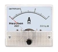 Heschen 85C1-3A Rectangle Panel Mounted Current Meter Ammeter Tester, DC 0-3A, Class 2.5, White