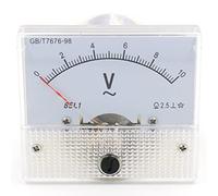 Heschen 85L1-10V Rectangle Panel Mounted Voltage Meter Voltmeter Tester AC 0-10V Class 2.5 White
