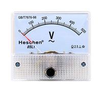 Heschen 85L1-500V Rectangle Panel Mounted Voltage Meter Voltmeter Tester AC 0-500V Class 2.5 White