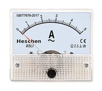 Heschen 85L1-5A Rectangle Panel Mounted Current Meter Ammeter Tester, AC 0-5A, Class 2.5, White