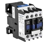 Heschen AC Contactor CJX2-1810 220V Coil 3 Pole 18A 1NO Auxiliary DIN Rail | ue 380v 35mm track mount, 3phase induction motor starters, air conditioning compressor switches, heavy duty pump relays