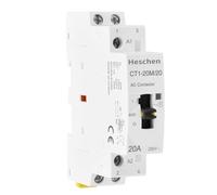 Heschen AC Contactor Manual Control Switch CT1-20M/20 20A 2P 2NO 220V | 35mm DIN Rail Mounting, ac-7a rating, 250v ue 500v ui insulation, manual override handle for quick failure diagnosis