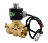 Heschen Brass Electric Solenoid Valve, 2W-250-25KJ, PT 1, AC220V, Direct Action Water Air, Normally Open